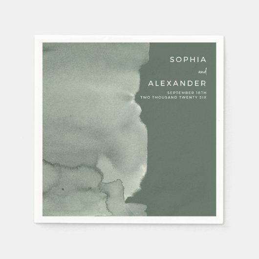 Servetten voor een moderne bruiloft. (Voorkant)