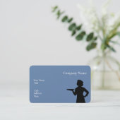 Serveur Carte de visite Modèle blanc de base (Debout devant)