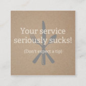 Serveur, Serveur, Carte d'appel de service incorre (Devant)