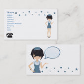 Serveuse de carte de visite (Devant / Derrière)