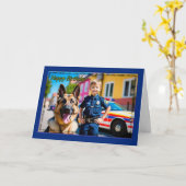 Servez et protégez la carte d'anniversaire du garç (Fleur jaune)