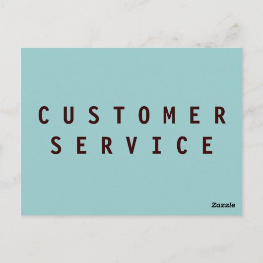 Service à la clientèle - Carte postale INFO (Dos)