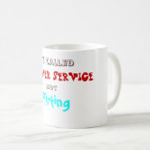 Service à la clientèle ne flirtant pas la tasse (Devant droit)