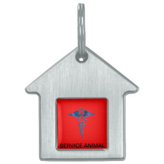 Service Animal Dog Label met medische Logo Huisdieren Naamplaatje