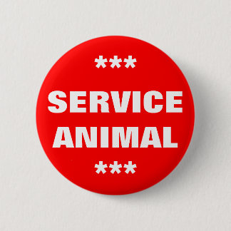 Service Animal Label Ronde Button 5,7 Cm