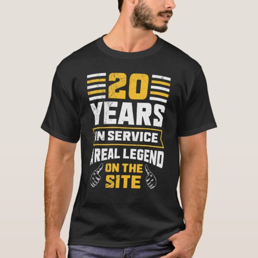 Service Anniversary 20 Years Work Anniversary T-shirt (Voorkant)