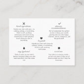 Service après-soins Carte de visite de soins (Dos)