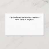 Service Arbre Et Jardin Carte de visite Moderne (Dos)