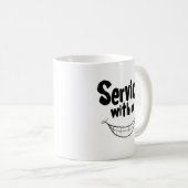 Service avec une tasse de sourire (Devant droit)