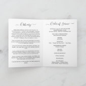 Service begrafenis overlijdensbericht met foto bed bedankkaart (Binnen)