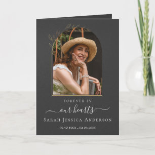 Service begrafenis overlijdensbericht met foto bed bedankkaart