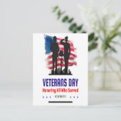 Service Beyond Self - Dank u, veteranen Briefkaart (Staand voorkant)