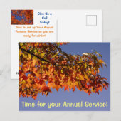 Service Briefkaarten Business HVAC-oven Jaarlijks (Voorkant / Achterkant)