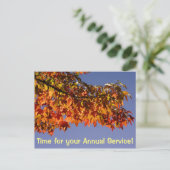 Service Briefkaarten Business HVAC-oven Jaarlijks (Staand voorkant)