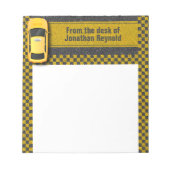 Service Business Cab Driver Yellow Taxi Notitieblok (Voorkant)