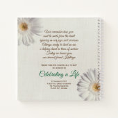 Service commémoratif Beige Bow Daisies Photo Livre (Dos)
