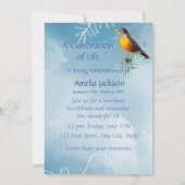 Service commémoratif Invitation American Robin Bir (Dos)