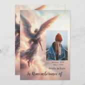 Service commémoratif Invitation Angel Sky Clouds (Devant / Derrière)