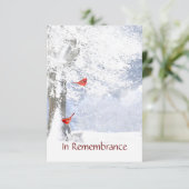 Service commémoratif Invitation Aquarelle Cardinal (Debout devant)