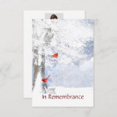 Service commémoratif Invitation Aquarelle Cardinal (Devant / Derrière)