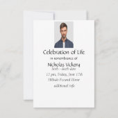 Service commémoratif Invitation Aquarelle Cardinal (Dos)