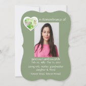 Service commémoratif Invitation Aquarelle Hummingb (Devant)