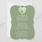 Service commémoratif Invitation Aquarelle Hummingb (Dos)