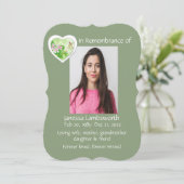 Service commémoratif Invitation Aquarelle Hummingb (Debout devant)