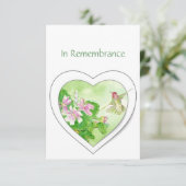 Service commémoratif Invitation Aquarelle Hummingb (Debout devant)