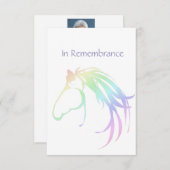 Service commémoratif Invitation Aquarelle Pastel H (Devant / Derrière)