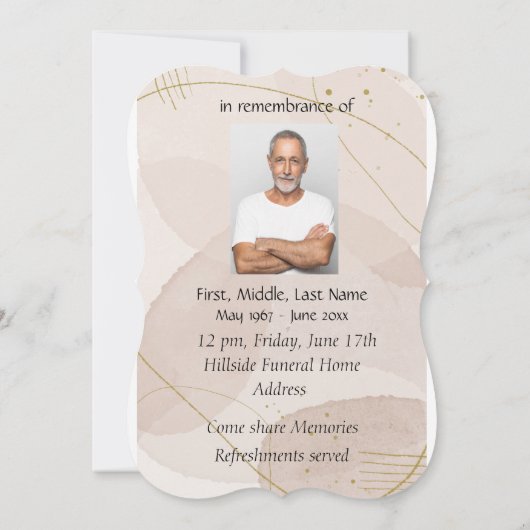 Service commémoratif Invitation Aquarelle Phoques  (Dos)