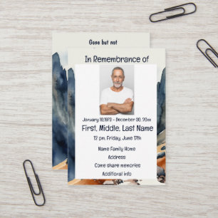 Service commémoratif Invitation Aquarelle Randonné