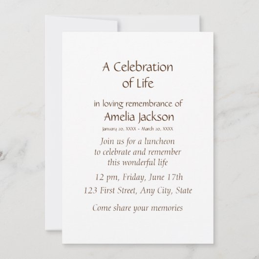 Service commémoratif Invitation Barn Owl Flowers (Dos)