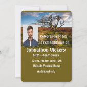 Service commémoratif Invitation beau désert Savann (Dos)