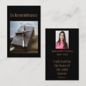 Service commémoratif Invitation Bible Christian (Devant / Derrière)