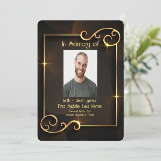 Service commémoratif Invitation classique moderne  (Debout devant)