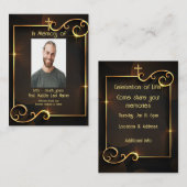 Service commémoratif Invitation classique moderne (Devant / Derrière)