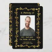 Service commémoratif Invitation classique moderne  (Devant / Derrière)