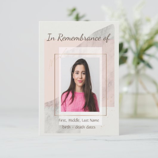 Service commémoratif Invitation Classique Moderne  (Debout devant)