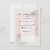 Service commémoratif Invitation Classique Moderne (Dos)