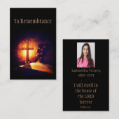 Service commémoratif Invitation Croix de la Bible  (Devant / Derrière)