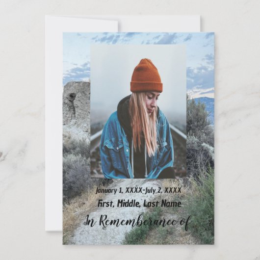 Service commémoratif Invitation Desert Mountain Tr (Devant)