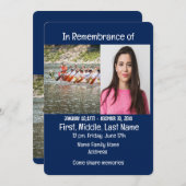 Service commémoratif Invitation Dragon Boat Rower (Devant / Derrière)