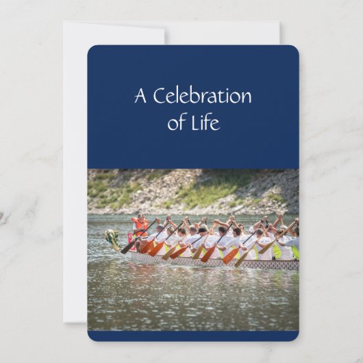 Service commémoratif Invitation Dragon Boat Rower (Dos)