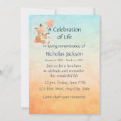 Service commémoratif Invitation Enfants Cute Fox A (Dos)