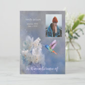 Service commémoratif Invitation Hummingbird White  (Debout devant)