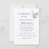 Service commémoratif Invitation Jardin Fleurs papi (Dos)