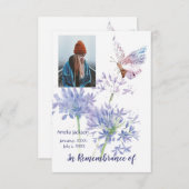 Service commémoratif Invitation Jardin Fleurs papi (Devant / Derrière)