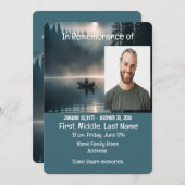 Service commémoratif Invitation Lake Boating (Devant / Derrière)