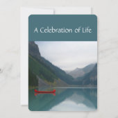 Service commémoratif Invitation Lake Red Canoe (Dos)